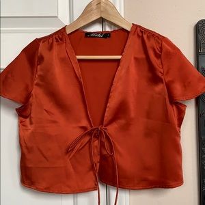 Motel Satin Rust Blouse